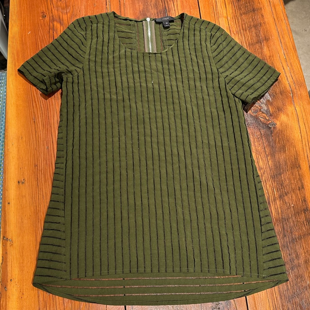 J. Crew Blouse, Olive Green, Women's 00
